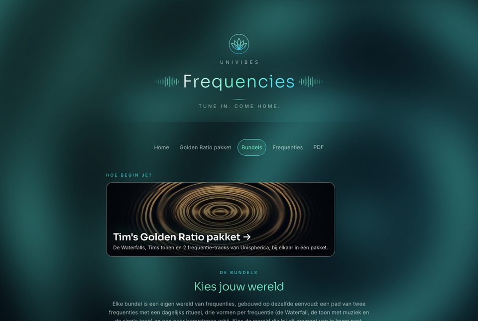Univibes Frequencies · bundels